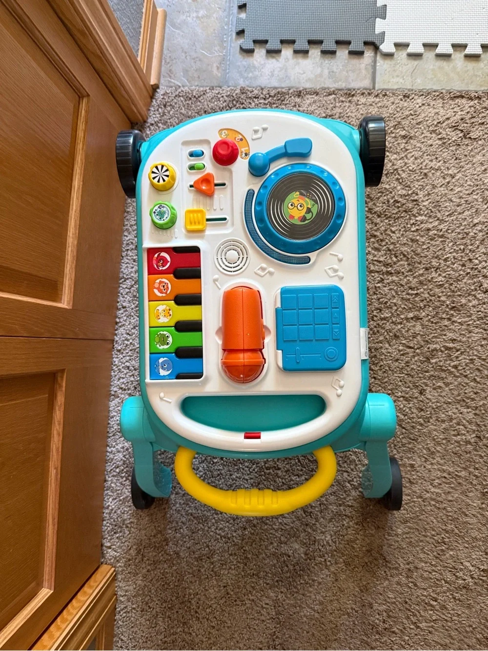 Interactive Musical Push Walker - Teal, Yellow, Orange